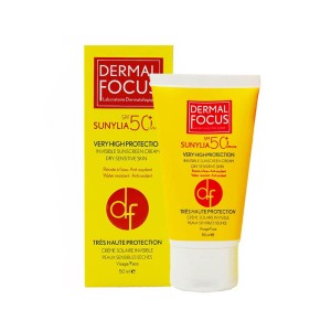 کرم ضد آفتاب سانیلیا بی رنگ درمال فوکوس | مناسب پوست خشک و حساس SPF50