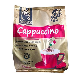 کاپوچینو همراه با پودر کاکائو دوبیس