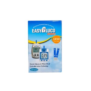 نوار تست قند خون ایزی گلوکو 50 عددی | حداقل خون موردنیاز 1.5 میکرولیتر