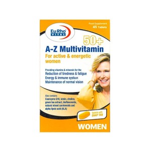 قرص مولتی ویتامین ای تا زد +50 یوروویتال 45 عددی | افزایش انرژی در بانوان