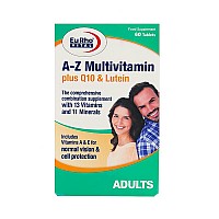 قرص مولتی ویتامین ای تا زد یوروویتال 60 عددی پلاس کیوتن و لوتئین |  افزایش انرژی و سلامت عمومی بدن