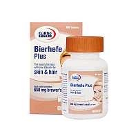 قرص بیرهف پلاس یوروویتال | مخمر آبجو به همراه زینک برای سلامت پوست و مو