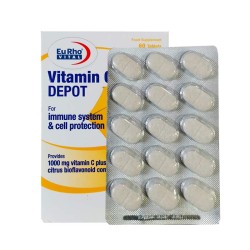 قرص ویتامین سی 1000 دپو یوروویتال | ویتامین سی و سیتروس بیوفلاونوئید