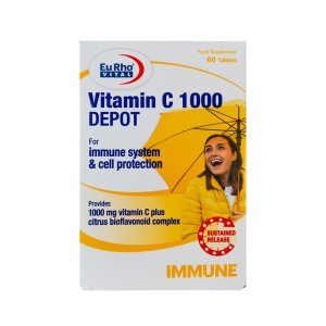 قرص ویتامین سی 1000 دپو یوروویتال | ویتامین سی و سیتروس بیوفلاونوئید