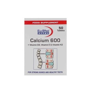 قرص کلسیم 600 یوروویتال | افزایش استحکام استخوان و دندان