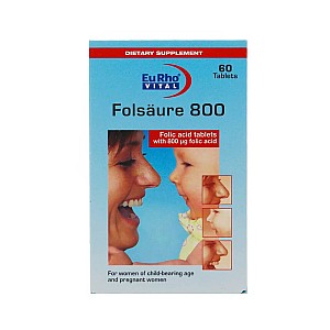 قرص اسید فولیک 800 یوروویتال 60 عددی | درمان کم خونی