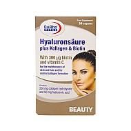 کپسول هیالورون سائور یوروویتال 30 عددی | با کلاژن، بیوتین و ویتامین سی