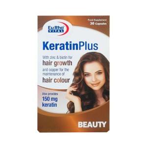 کپسول کراتین پلاس یوروویتال | حاوی کراتین برای رشد مو و حفظ رنگ مو