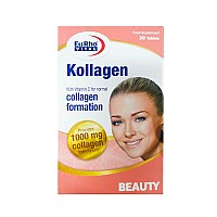 قرص کلاژن 1000 یوروویتال 30 عددی | حاوی کلاژن 1000 میلی گرم و ویتامین ث