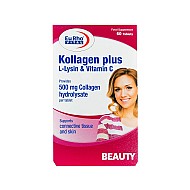 قرص کلاژن پلاس ال-لیزین یوروویتال | کلاژن هیدرولیز شدن برای سلامت پوست