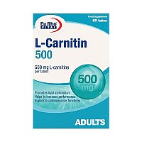 قرص ال کارنیتین 500 یوروویتال 60 عددی | کمک به افزایش سوخت و ساز بدن