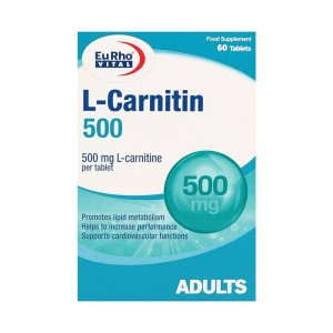 قرص ال کارنیتین 500 یوروویتال 60 عددی | کمک به افزایش سوخت و ساز بدن