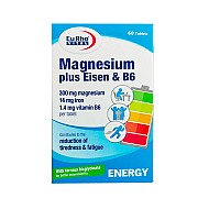 قرص منیزیم پلاس آیزن و ب6 یوروویتال 60 عددی | تامین انرژی و کاهش خستگی