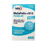 متافولیک پلاس ب12 رگولار یوروویتال | تامین اسید فولیک و ویتامین ب12 