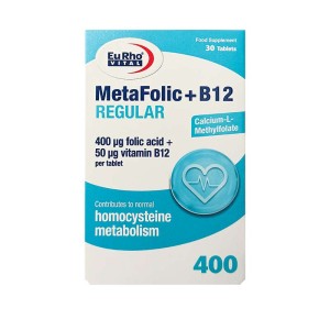 متافولیک پلاس ب12 رگولار یوروویتال | تامین اسید فولیک و ویتامین ب12 