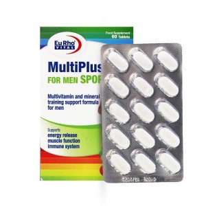 قرص مولتی پلاس فور من اسپرت یوروویتال | مولتی ویتامین مینرال ورزشی مخصوص مردان