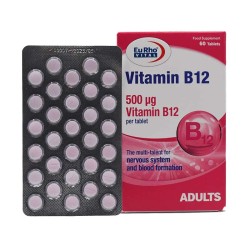 قرص ویتامین ب 12 یوروویتال 60 عددی | تامین ویتامین B12 بدن