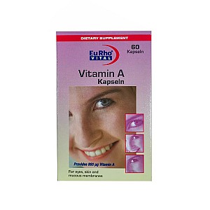 کپسول ویتامین آ یوروویتال 60 عددی | تامین ویتامین A و حفظ سلامت بینایی