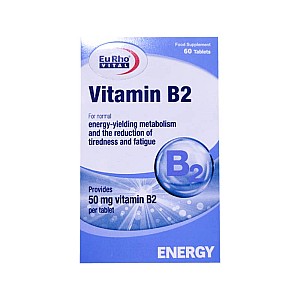 قرص ویتامین ب2 یوروویتال 60 عددی | کاهش ضعف و خستگی و افزایش انرژی