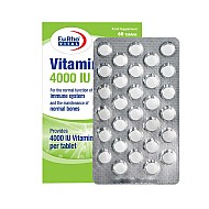 قرص ویتامین د3 4000 یوروویتال | 60 عددی | کمک به جبران کمبود ویتامین د3