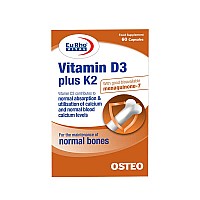 کپسول ویتامین د3 پلاس کا2 یوروویتال | بهبود سلامت استخوان