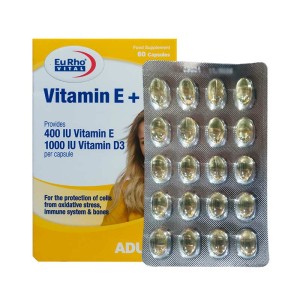 کپسول ویتامین ای پلاس د3 یوروویتال | تامین ویتامین ای و د3 و تقویت ایمنی بدن