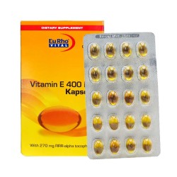 کپسول ویتامین ای 400 یوروویتال | 60 عدد | تامین ویتامین ای مورد نیاز بدن