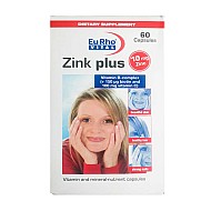 کپسول زینک پلاس یوروویتال 10 میلی گرم | حاوی روی و ویتامین های گروه ب