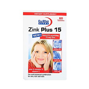 قرص زینک پلاس 15 یوروویتال 60 عددی | حفظ سلامت پوست و مو و ناخن