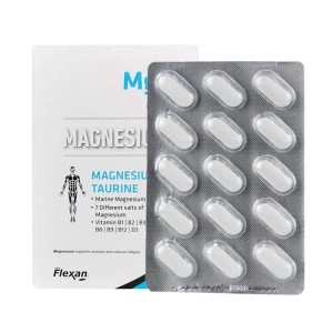 قرص منیزیم 7 فیشر فلکسان 30 عددی | کمک به حفظ عملکرد عضلات و رفع خستگی عضلانی