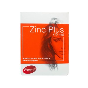 قرص زینک پلاس 15 فورت ای 30 عددی | تقویت پوست، مو و ناخن و سیستم ایمنی