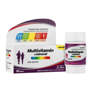 قرص مولتی ویتامین مینرال ژن استار 30 عددی | تامین ویتامین ها و مواد معدنی مهم بدن