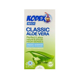 کاندوم کلاسیک آلوئه ورا کدکس 12 عددی | لاتکس طبیعی و مقاوم به همراه ماده روان کننده