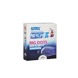 کاندوم خاردار کدکس مدل بیگ داتس 3 عددی | کاندوم خاردار درشت