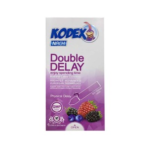 کاندوم تاخیری کدکس مدل دبل دیلی 10 عددی | دارای حلقه تاخیری و ماده بنزوکائین