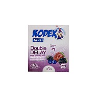کاندوم تاخیری کدکس مدل دبل دیلی 3 عددی | دارای حلقه تاخیری و ماده بنزوکائین