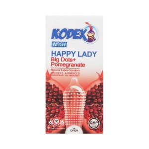 کاندوم خاردار هپی لیدی کدکس 10 عددی | حاوی ژل انار با لاتکس نازک