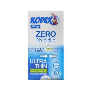 کاندوم زیرو اینویزیبل کدکس 12 عددی | فوق العاده نازک و نامرئی