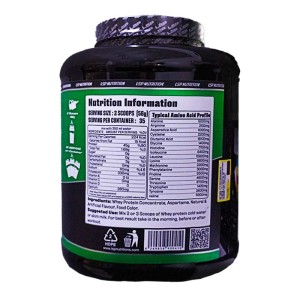 پودر پرمیوم وی 100 درصد ال اس پی 2 کیلویی | بدون شکر برای عضله سازی موثر