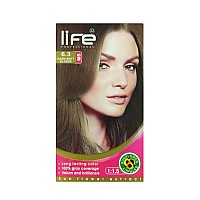 کیت رنگ موی لایف شماره 6.3 | رنگ موی بلوند زیتونی تیره - کج جعبه