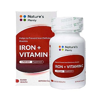 کپسول آیرون پلاس ویتامین ث نیچرز پلنتی | برای رفع کم خونی 