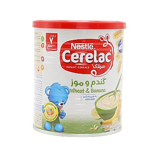 سرلاک گندم و موز به همراه شیر نستله مخصوص کودکان +7 ماه