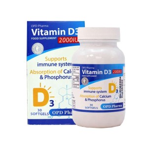 ویتامین د3 2000 او پی دی فارما | کمک به تامین ویتامین دی