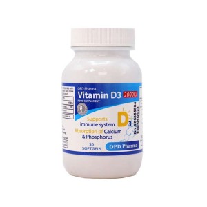 ویتامین د3 2000 او پی دی فارما | کمک به تامین ویتامین دی