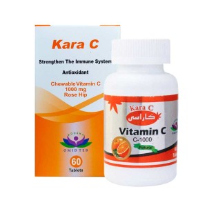 قرص جویدنی کارا سی امید طب | حاوی ویتامین ث و رزهیپ برای ایمنی بدن
