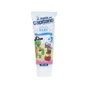 خمیردندان کودک پاستا دل کاپیتانو 75 میلی | خمیر دندان کودکان بالای 3 سال توت فرنگی