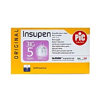 سر سوزن قلم انسولین اینسوپن پیک 100 عددی | سرسوزن بسیار نازک 31 گیج 5 میلی متر