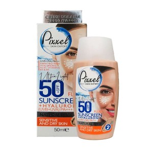 کرم ضد آفتاب پوست حساس و خشک پیکسل | با SPF50 