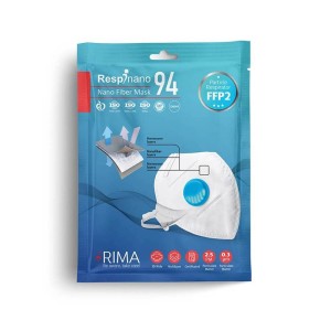 ماسک تنفسی نانو تکنولوژی FFP2 سوپاپ دار ریما | با فیلتر نانو الیاف برای محافظت بیشتر