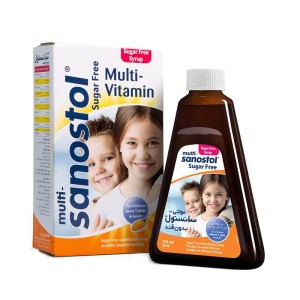 شربت مولتی سانستول بدون قند 155 میلی | مولتی ویتامین کودک و بزرگسال